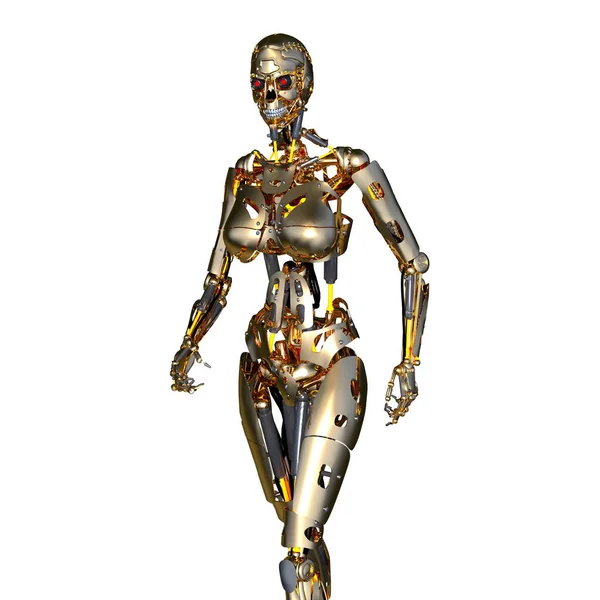 Representación 3D CG de un robot femenino —  Fotos de Stock