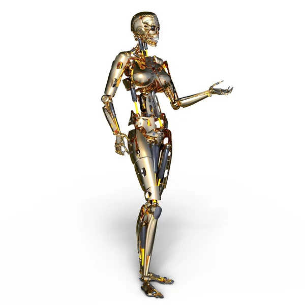 3D CG rendering of a female robot — Stock Photo, Image