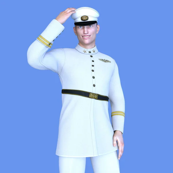 3D CG prestação de um serviceman — Fotografia de Stock