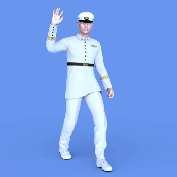 3D CG prestação de um serviceman — Fotografia de Stock