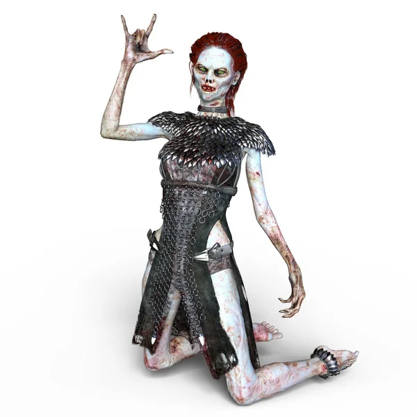 3D CG rendering of a female zombie — Stock Photo, Image