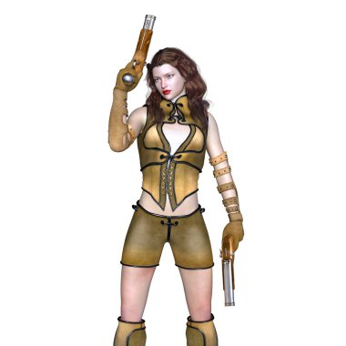 bir kadın savaşçı 3d cg render