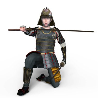 3d cg işleme bir samuray savaşçı