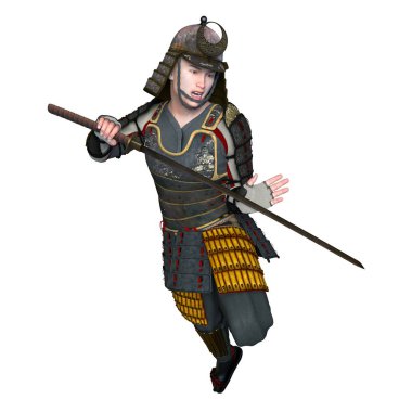 3d cg işleme bir samuray savaşçı