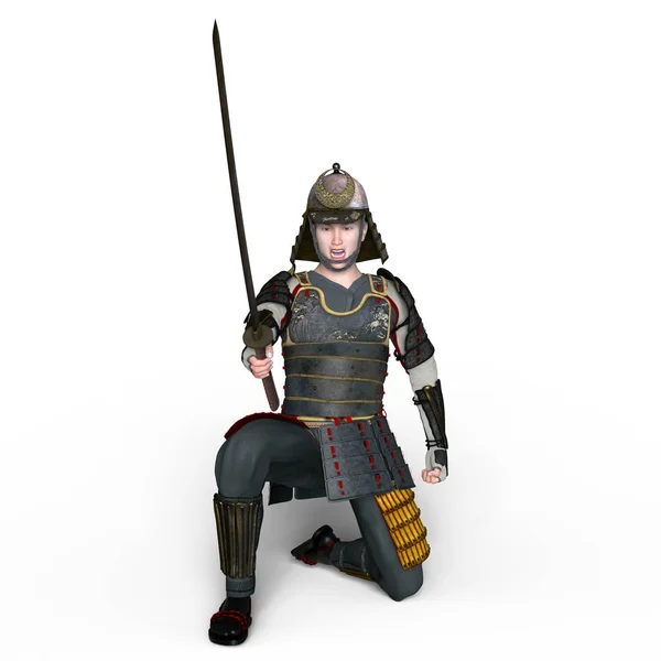 Renderowania 3D cg wojownika samurai — Zdjęcie stockowe