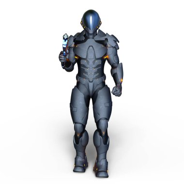 bir cyborg 3d cg render