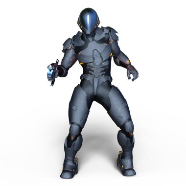 bir cyborg 3d cg render