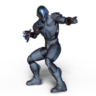 bir cyborg 3d cg render