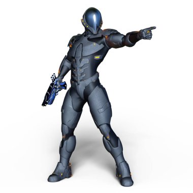 bir cyborg 3d cg render