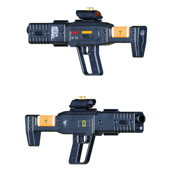 3D CG representación de pistola de radiactividad — Foto de Stock