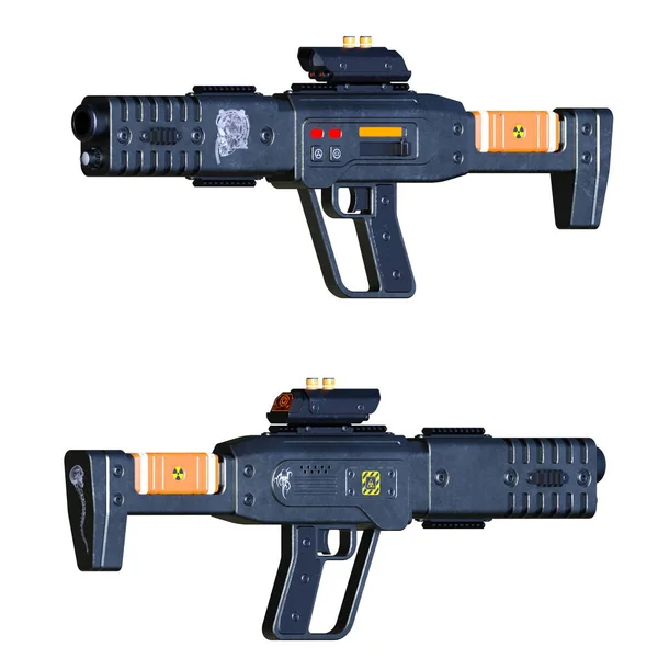 3D rendu CG du pistolet de radioactivité — Photo