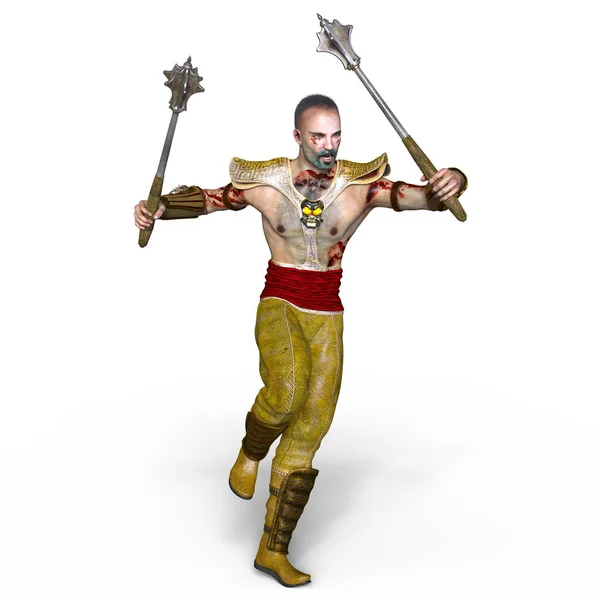 3D CG representación de un guerrero — Foto de Stock