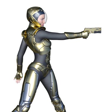 3d cg işleme süper bir kadın