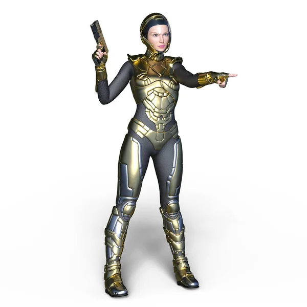 3d cg rendering einer super frau — Stockfoto