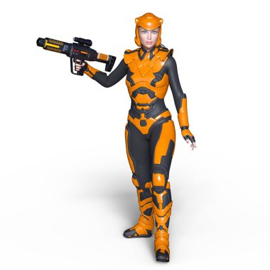 3d cg işleme süper bir kadın