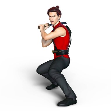 bir eskrimci 3d cg render