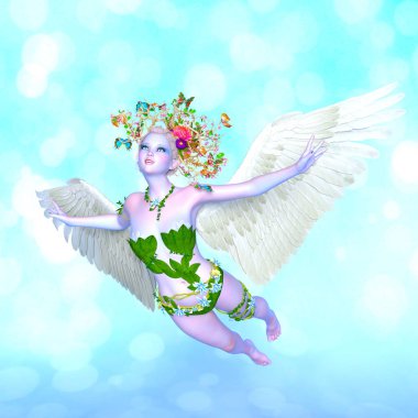 bir meleğin 3d cg işleme