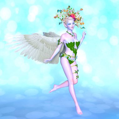 bir meleğin 3d cg işleme