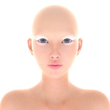 3d cg işleme bir kadın yüz