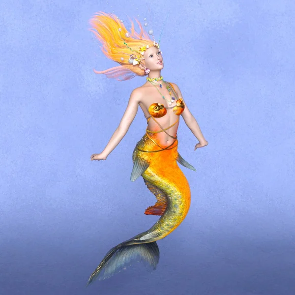 3D CG representación de una sirena —  Fotos de Stock