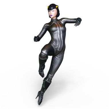 3d cg işleme süper bir kadın