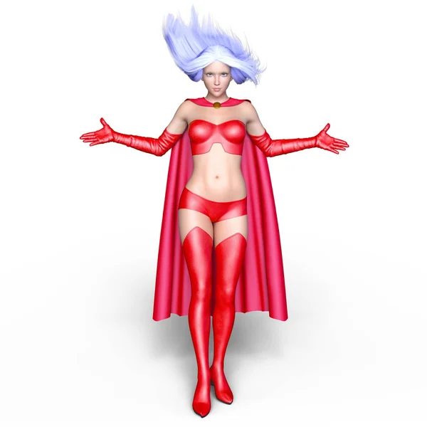 3D CG rendering of a super woman — Stock Photo, Image