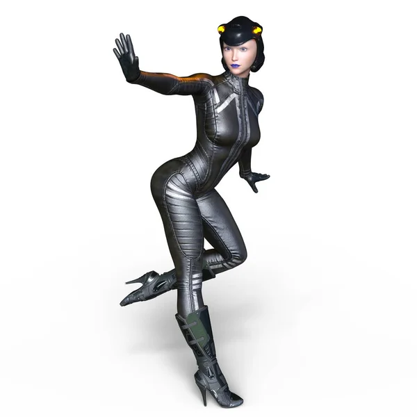 3D CG representación de una super mujer —  Fotos de Stock