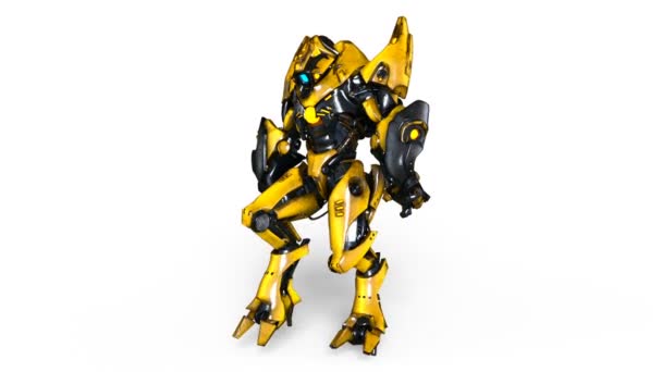 3D rendu 3D d'un monstre mécanique ambulant 