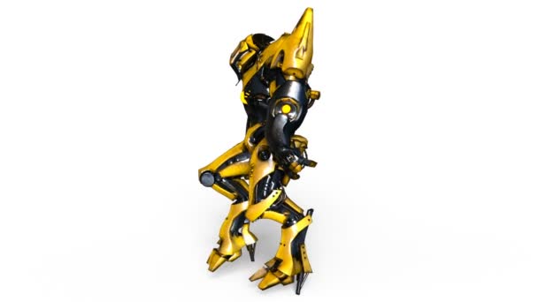 3D rendu 3D d'un monstre mécanique ambulant 
