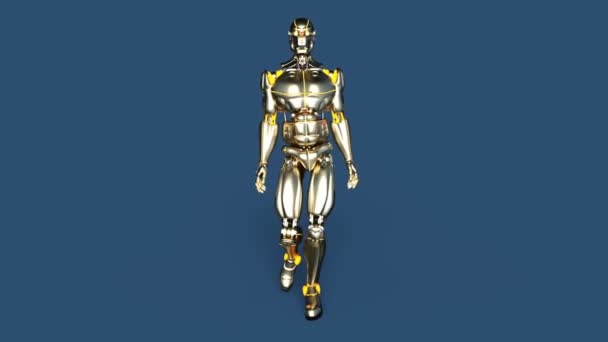 Representación 3D CG de un robot andante — Vídeos de Stock