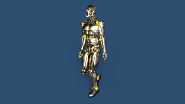 3D rendu 3D d'un robot marchant 