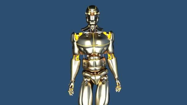3D rendu 3D d'un robot marchant 