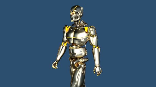 3D CG renderização de um robô ambulante — Vídeo de Stock
