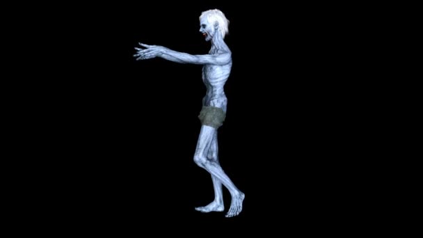 3D CG rendering of a walking zombie — Stock Video