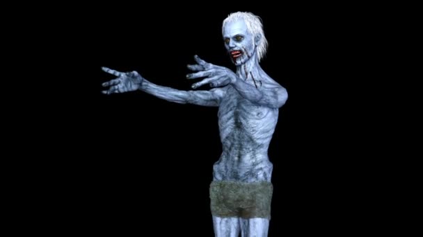 3D rendu 3D d'un zombie marchant — Video