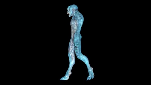 3D rendu 3D d'un monstre marchant 