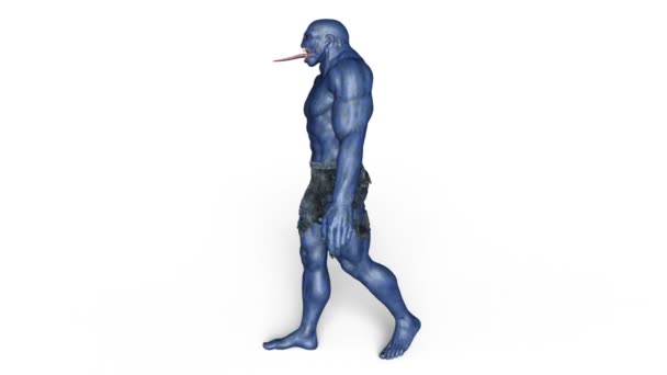 3D rendu 3D d'un monstre marchant 