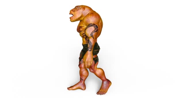 3D rendu 3D d'un monstre marchant 