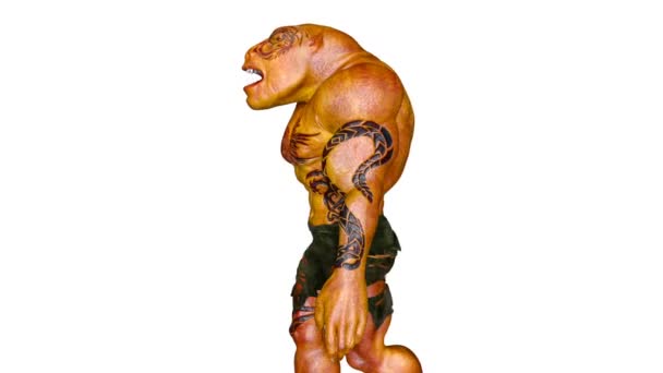 3D rendu 3D d'un monstre marchant 