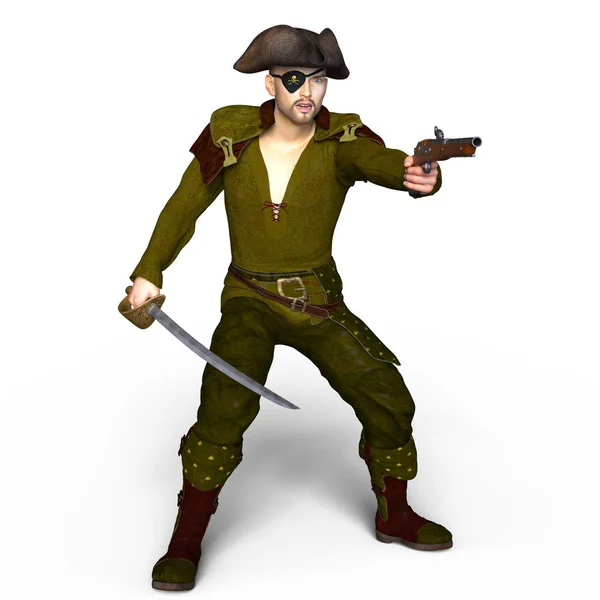 3D CG representación de un pirata —  Fotos de Stock