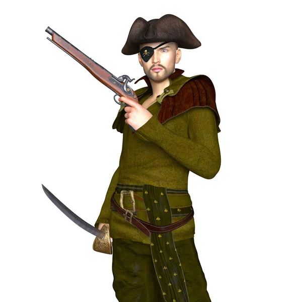 Renderowania 3D cg piratów — Zdjęcie stockowe