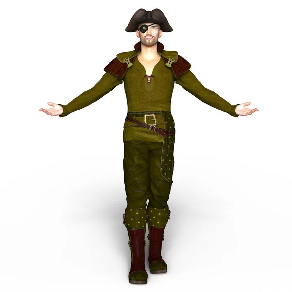 Renderowania 3D cg piratów — Zdjęcie stockowe