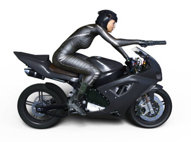 3d cg işleme bir süper kadın binici