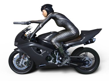 3d cg işleme bir süper kadın binici