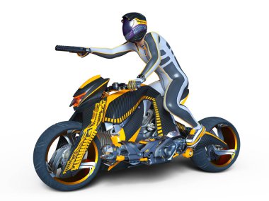 3d cg işleme bir süper kahraman binici