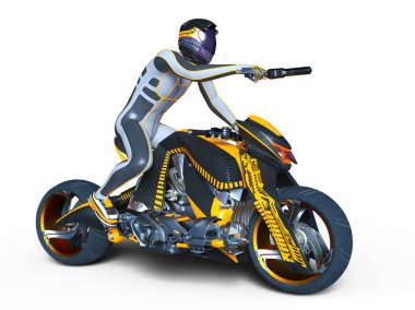 3d cg işleme bir süper kahraman binici