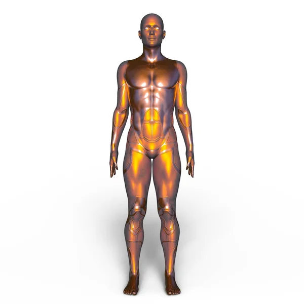 3D CG renderização de um cyborg — Fotografia de Stock