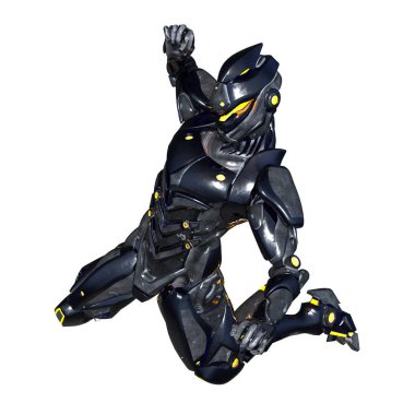 bir cyborg 3d cg render