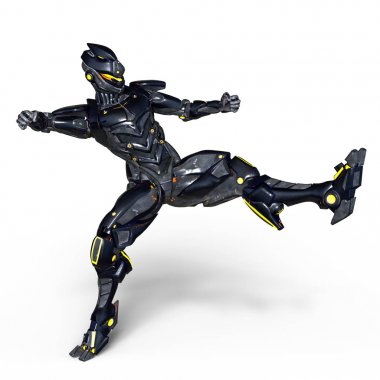 bir cyborg 3d cg render