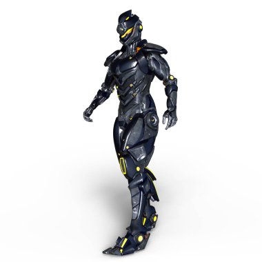 bir cyborg 3d cg render